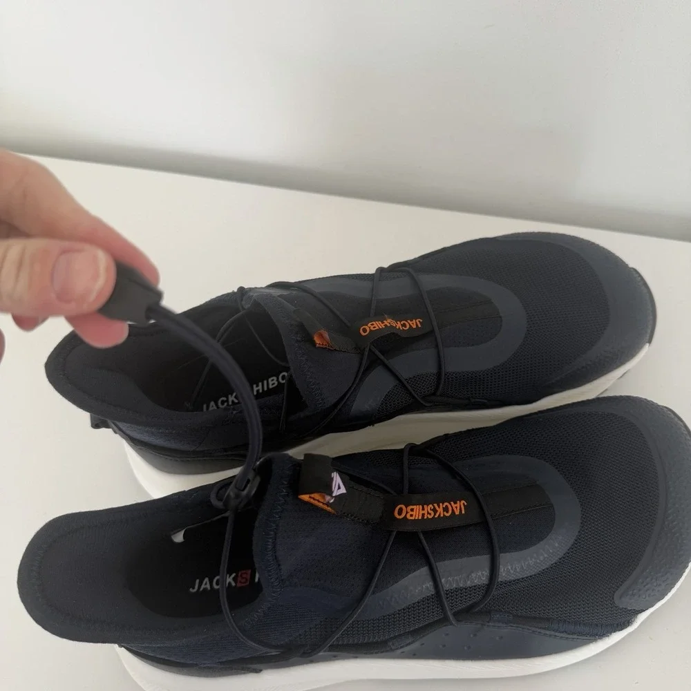 JACKSHIBO Men's EU 44 / US 9.5 Hands-free slip-in walking shoes Navy Blue